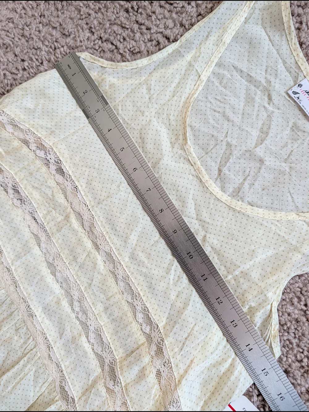 Free People Womens Yellow Pink Lace Voile and Lace Trapeze Slip Dress NWT XS